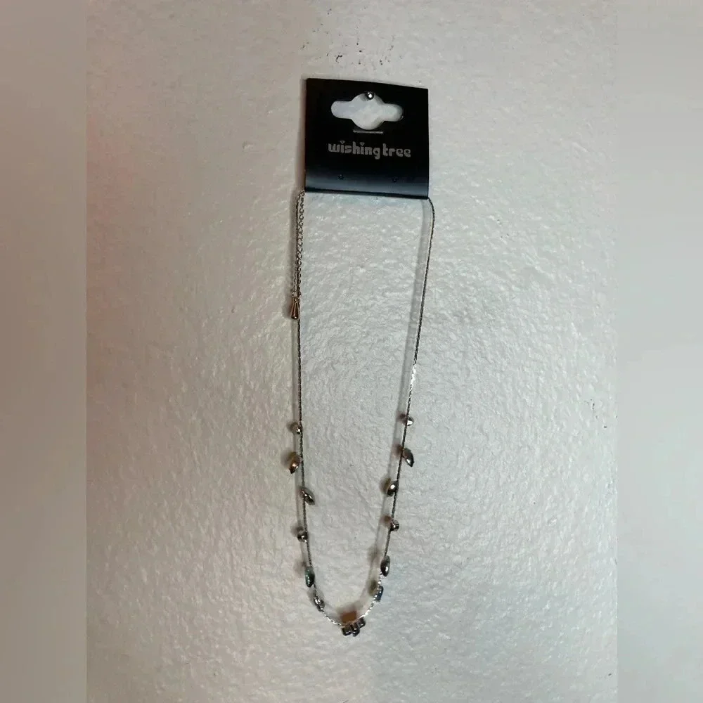 NWT Vintage Y2K Wishing Tree Necklace and Earring Set Blue